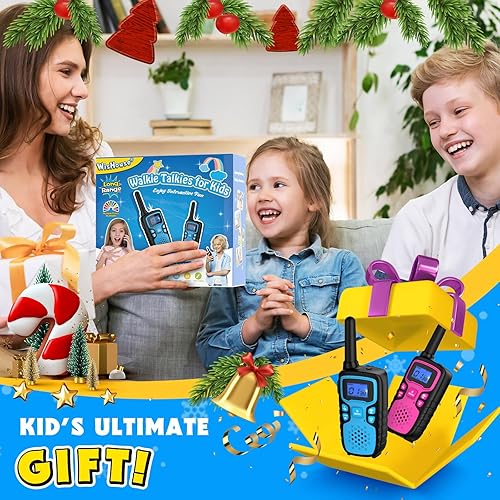 Miniatura 8 de Wishouse Walkie Talkies para adultos y niños, recargable de largo alcance, paquete de 8 unidades, regalo familiar para acampar