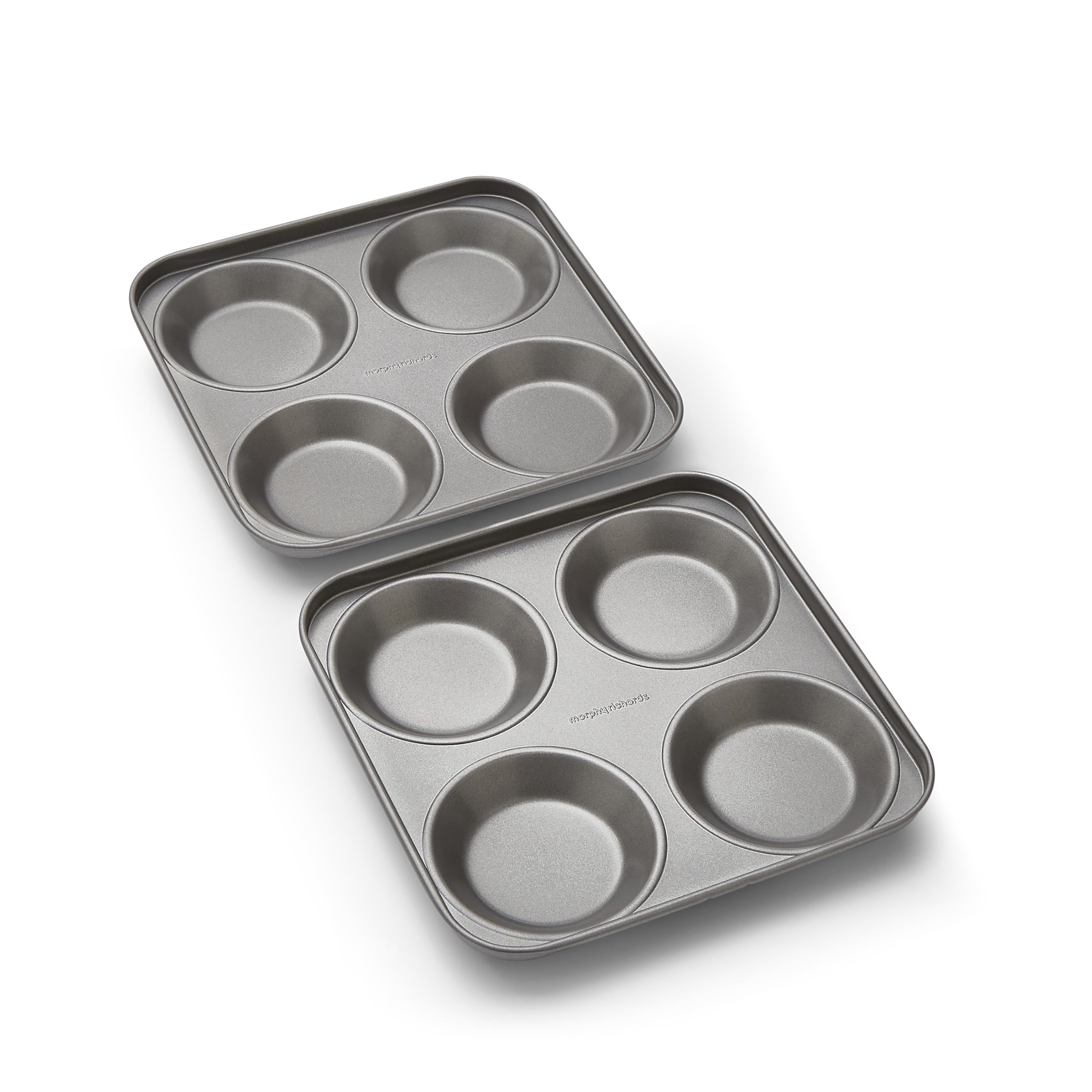 Morphy Richards Morphy Richards 4 Cup Yorkshire Pudding Tray Set, Heavy Duty Carbon Steel | Non-Stick, Oven & Dishwasher Safe | Crisp & Fluffy R