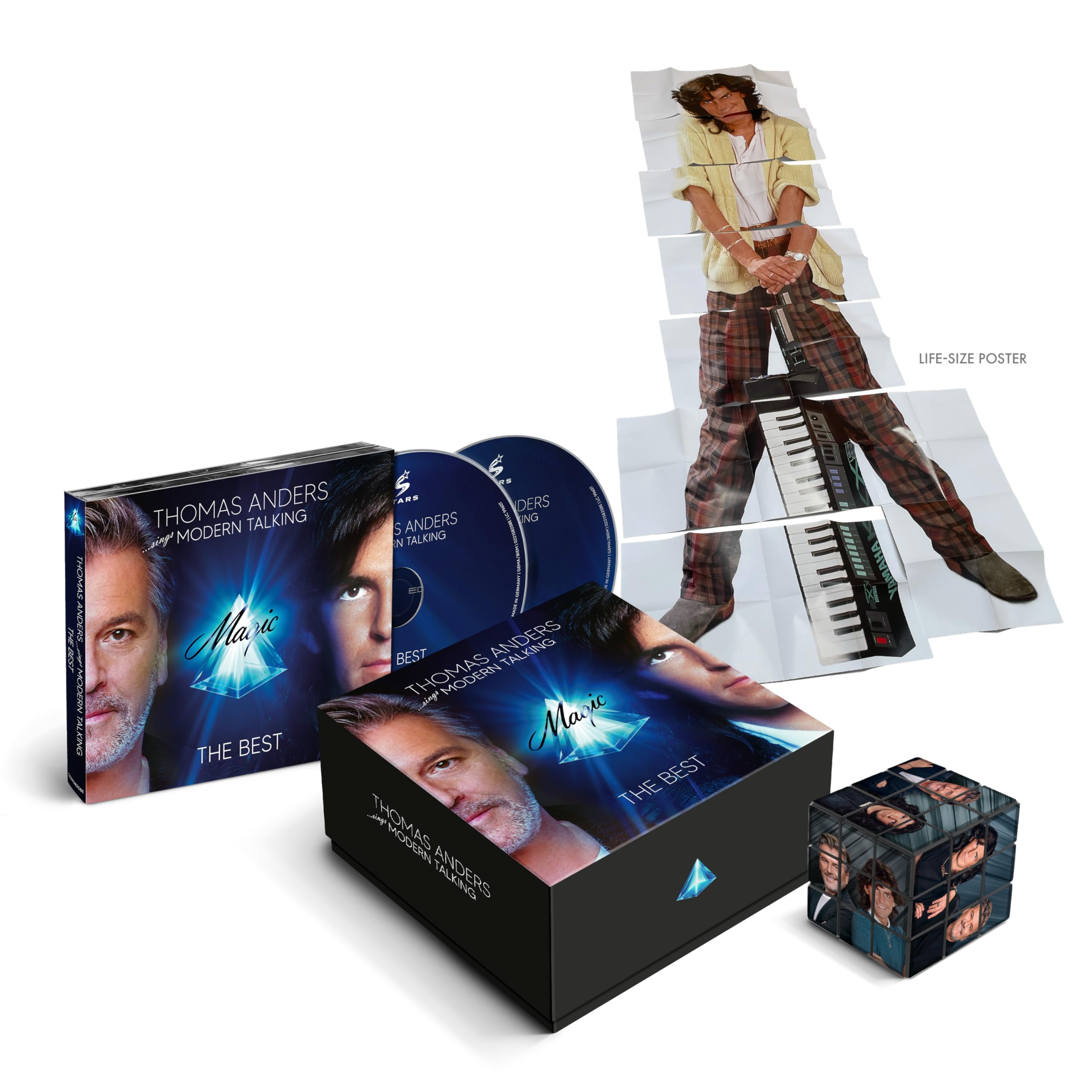 sings Modern Talking: The Best (Box): inkl. 2 CD Digipack, Zauberwürfel mit Thomas Anders Bildern, Poster Starschnitt Lebensgroß