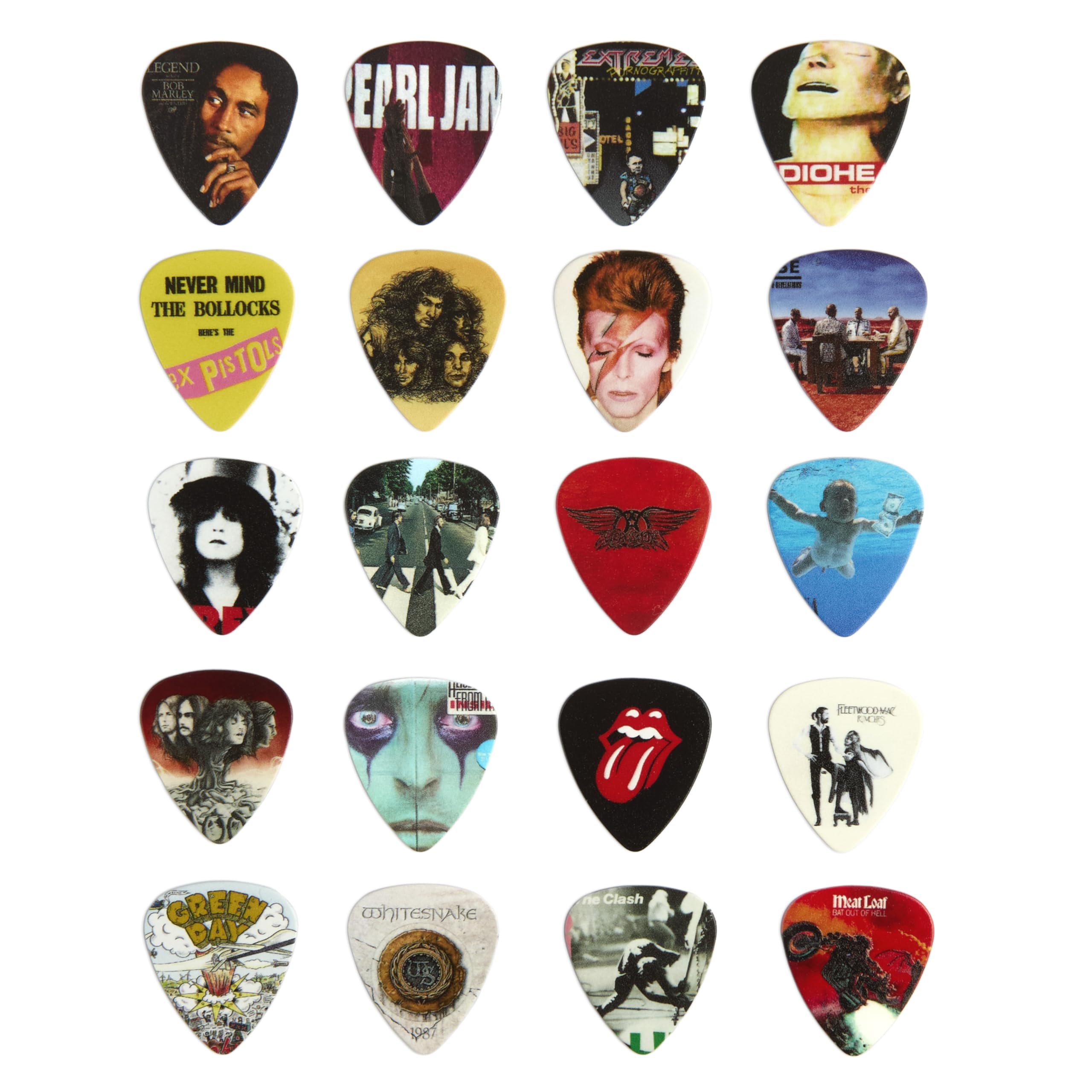 SET2 Guitar Picks x 20 Cool Guitar Album Cover Custom Picks Plectrums, Multicolored, Standard (0.71mm) - Image 4