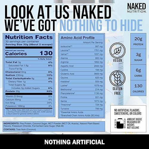 Vista 25 de Naked Shake - Polvo de proteína de arándano de mantequilla de maní, proteína a base de plantas de granjas estadounidenses y canadienses con aceite