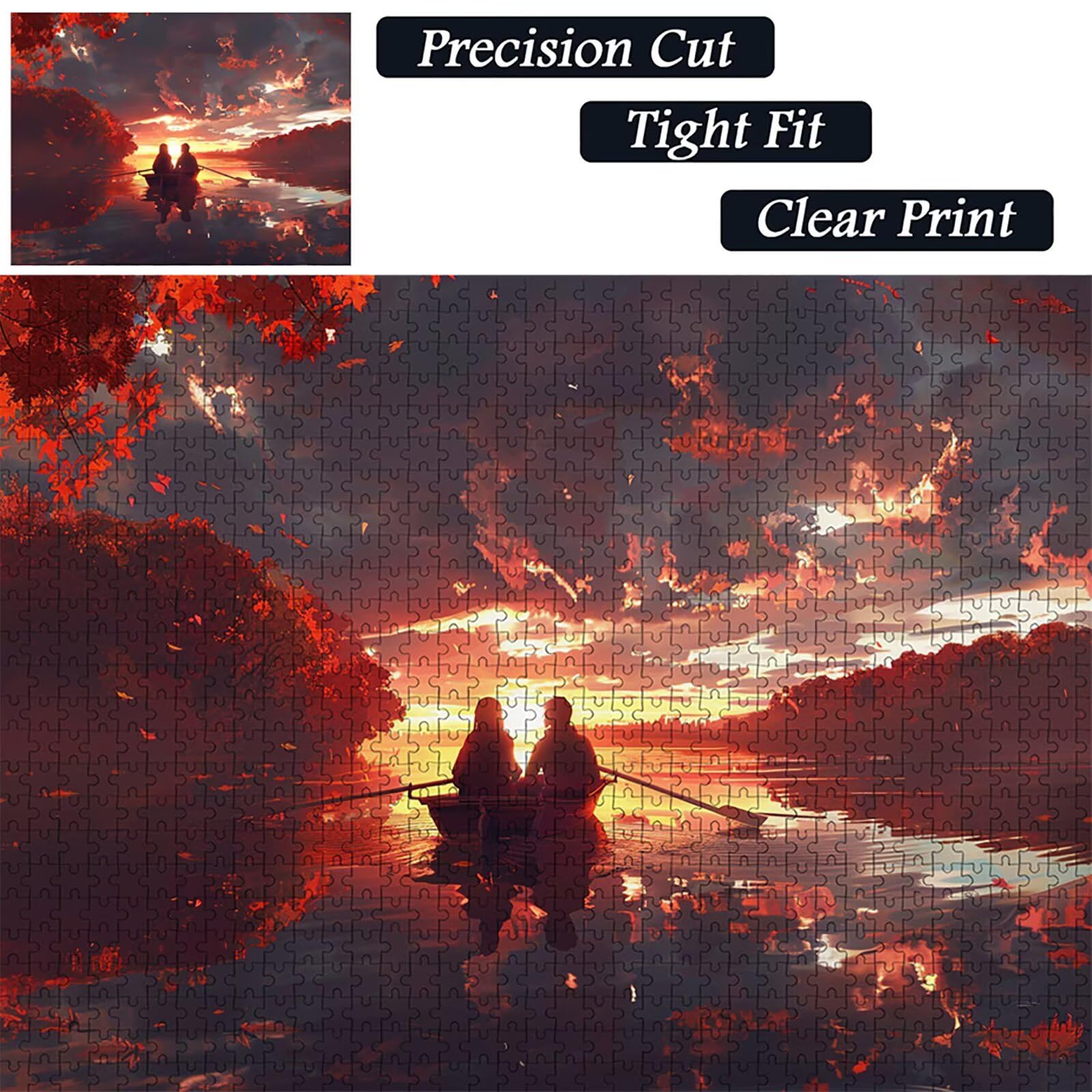 Sunset Puzzle Madera 4000 Piezas, Paisaje Puzzle Adultos con Caja 141x87cm, Rompecabezas Desafiante, para Hombres Mujeres Adolescente, Juegos de Rompecabezas Creativos, Decoracion Hogar Regalo, E-7343
