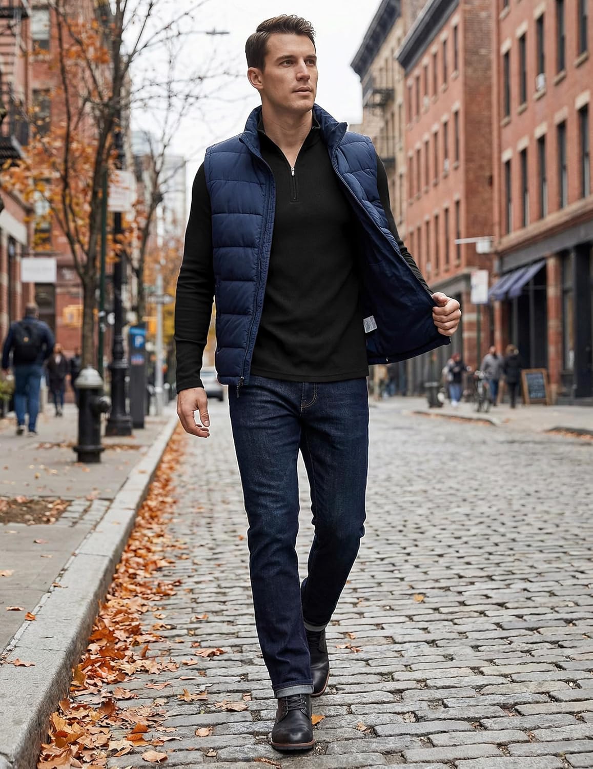 JMIERR Mens Quarter Zip Shirt Ribbed Casual Lightweight Golf T Shirts Long Sleeve Athletic Workout Pullover Muscle Tee - Image 7