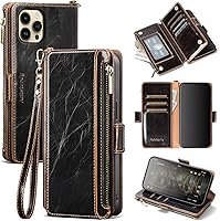 Vista 14 de Antsturdy Funda tipo cartera compatible con iPhone 12 Pro Max, funda de piel sintética con bloqueo RFID, funda protectora para mujeres y hombres