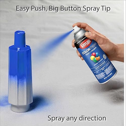 Vista 208 de Krylon - Pintura y primer en aerosol COLORmaxx K05511007, 12 onzas, rojo cereza brillante Cherry Red