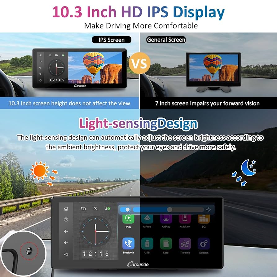 Amazon.com: Upgrade New Carpuride W103 Pro Portable 10.3