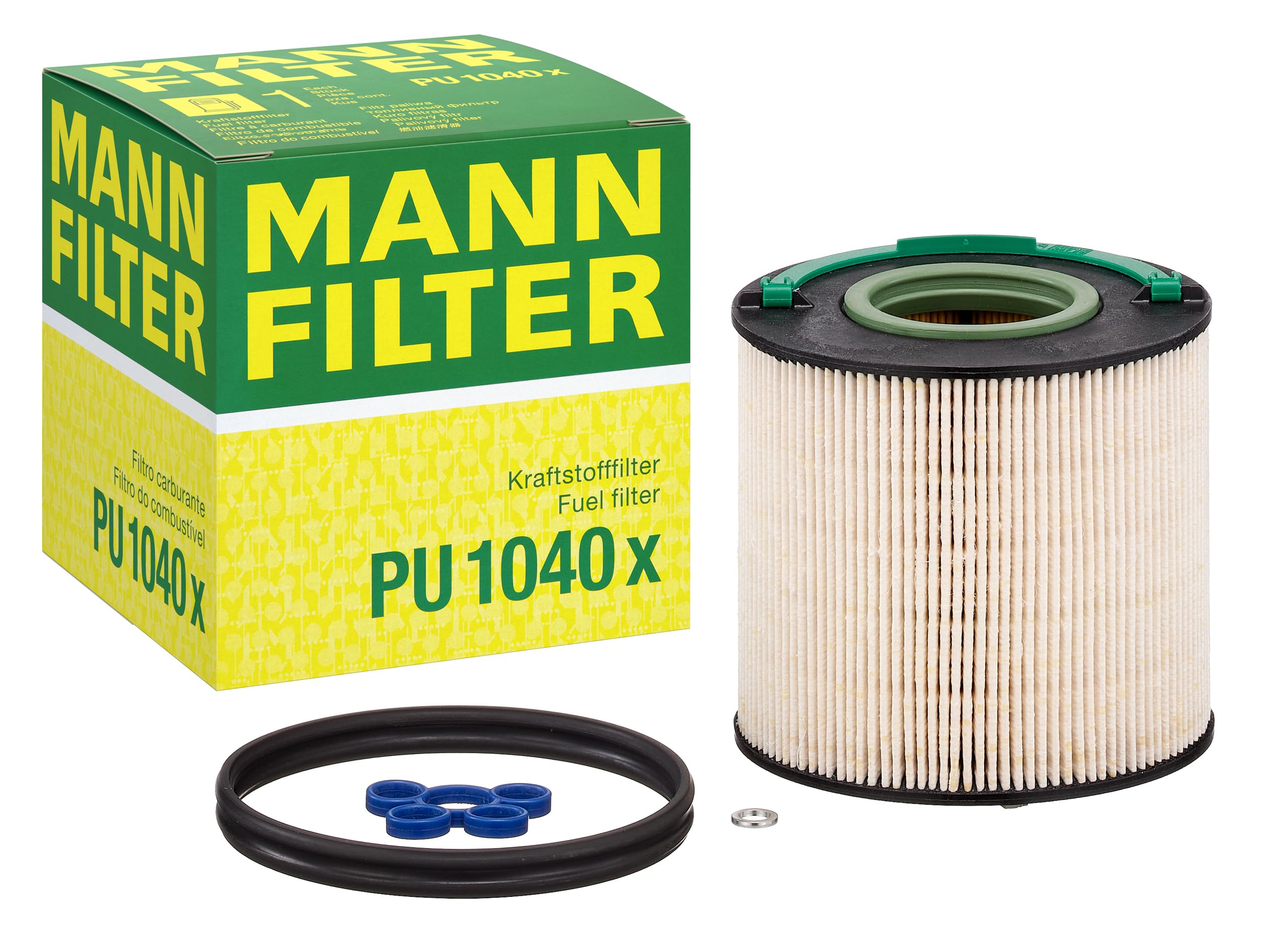 MANN-FILTER, PU 1040 x Filtro de combustible | Para Turismos, Protección sistema combustible, Protección inyectores, Combustible limpio, Calidad original OE