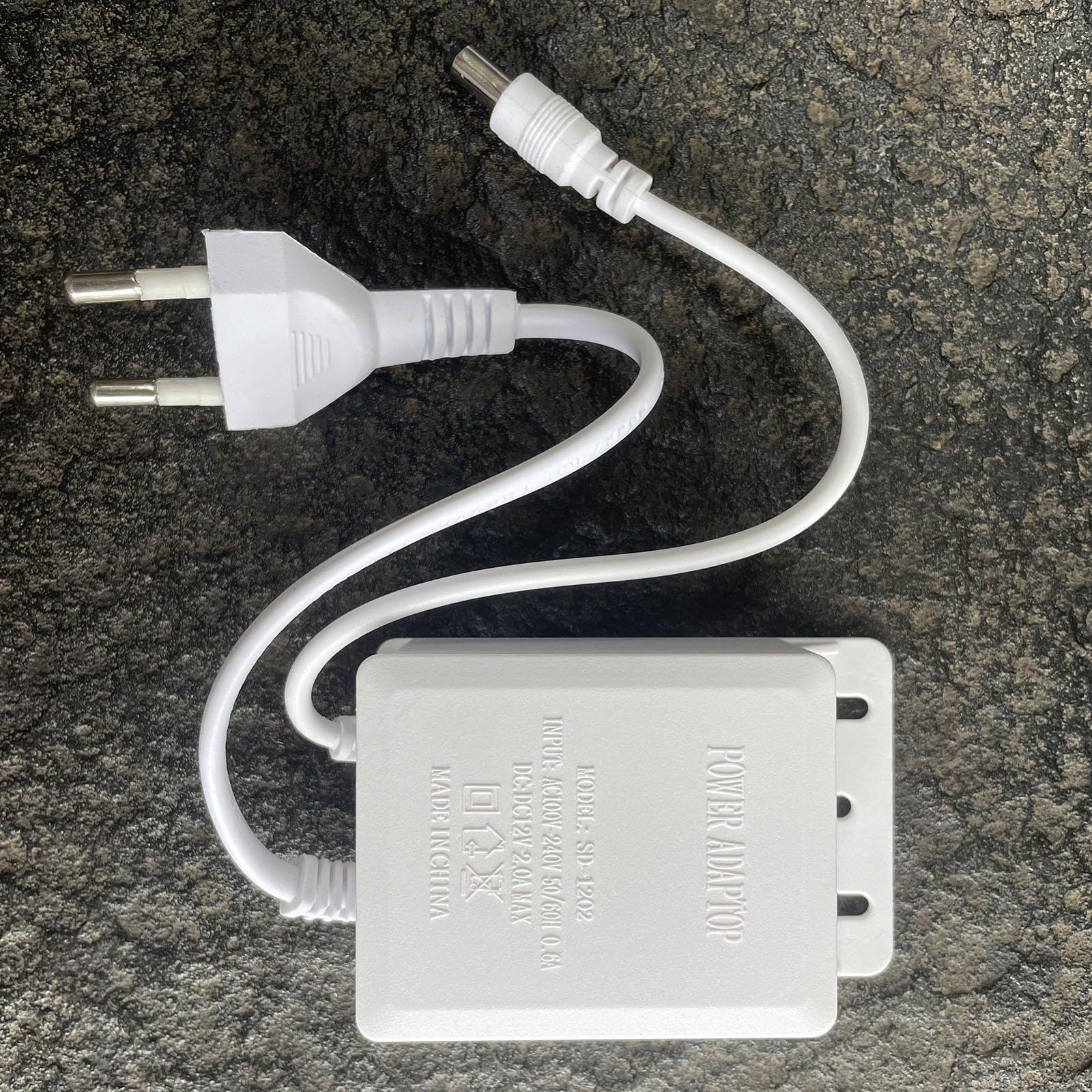 MERISHOPP 12V 2A AC Adapter Charger Power Supply Cord for CCTV Camera LED Strip Lights White-image-0