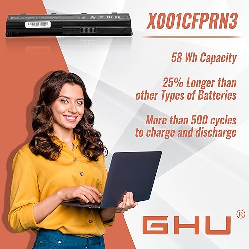 Miniatura 5 de GHU Batería nueva MU06 MU09 593553-001 593554-001 58 Wh compatible con HP G62 G42 586028-341 588178-141 WD548AA WD549AA 593562-001 58401 37-00 1