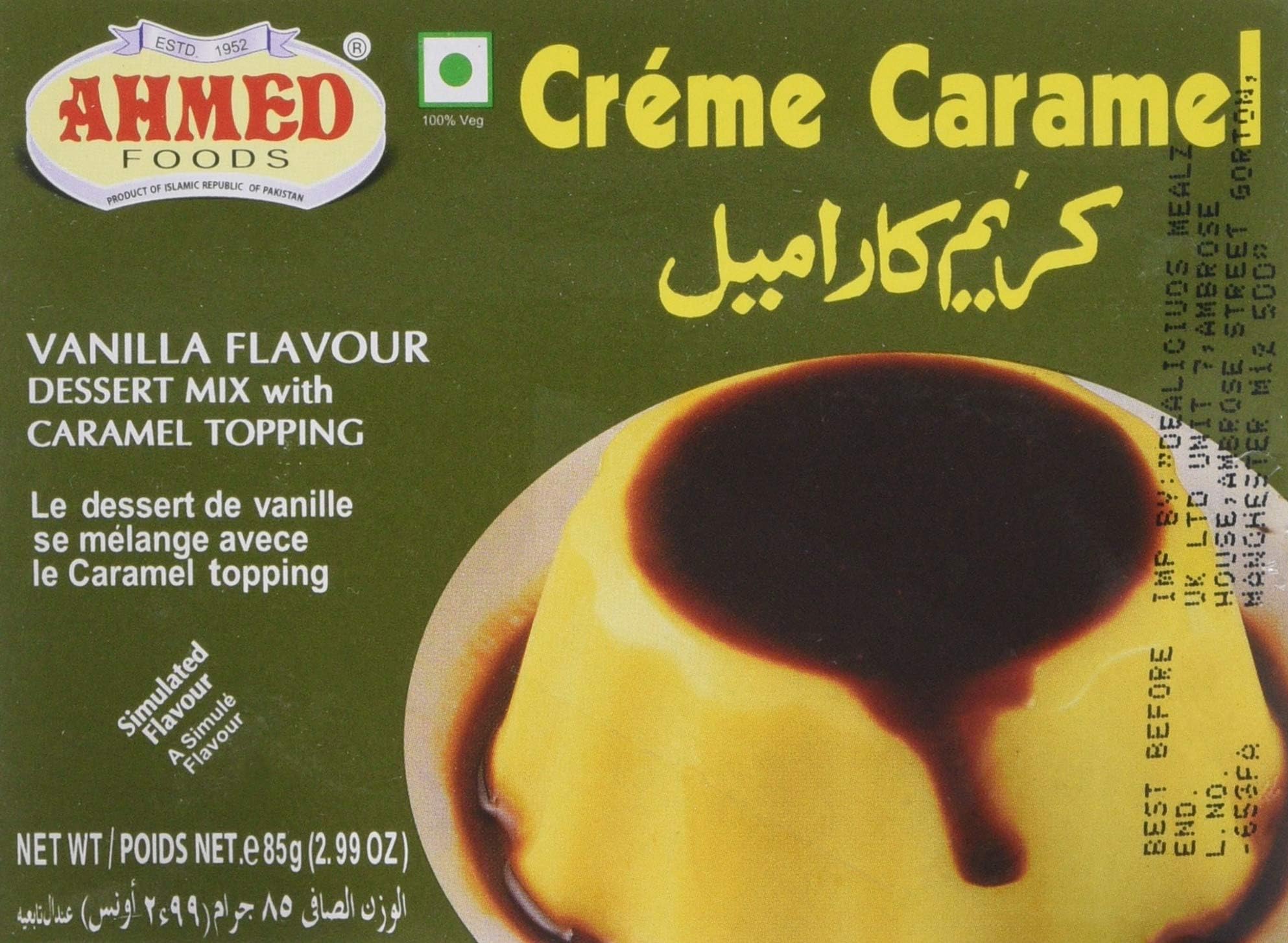 Ahmed Foods Creme Caramel Vanilla Flavour Dessert Mix, 85 g