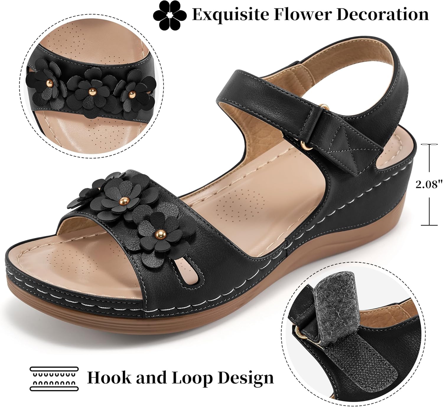 FUDYNMALC Sandals for Women Dressy Wedge: Comfortable Summer Shoes 2025 Walking Platform Footwear for Beach Vacation