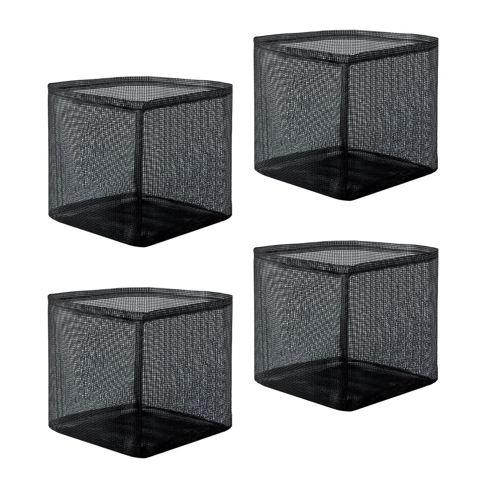 Pond Plant Baskets | Round Aquatic Pots Hamper | Mesh Planter Pot Trays | 4X Floating Plants Pan To Water Gardens, Ponds & Indoor Use | Ideal For Balcony, Aquarium, Hydroponics & Outdoor