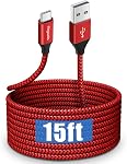 etguuds Long USB C Cable 12ft, 1-Pack, USB A to USB Type C Charger Cable | Fast Charging Braided Cord for iPhone 17/16/15 Pro Max Plus, for Samsung Galaxy S26 S25 Note 20, LG, Moto, Pixel - Black