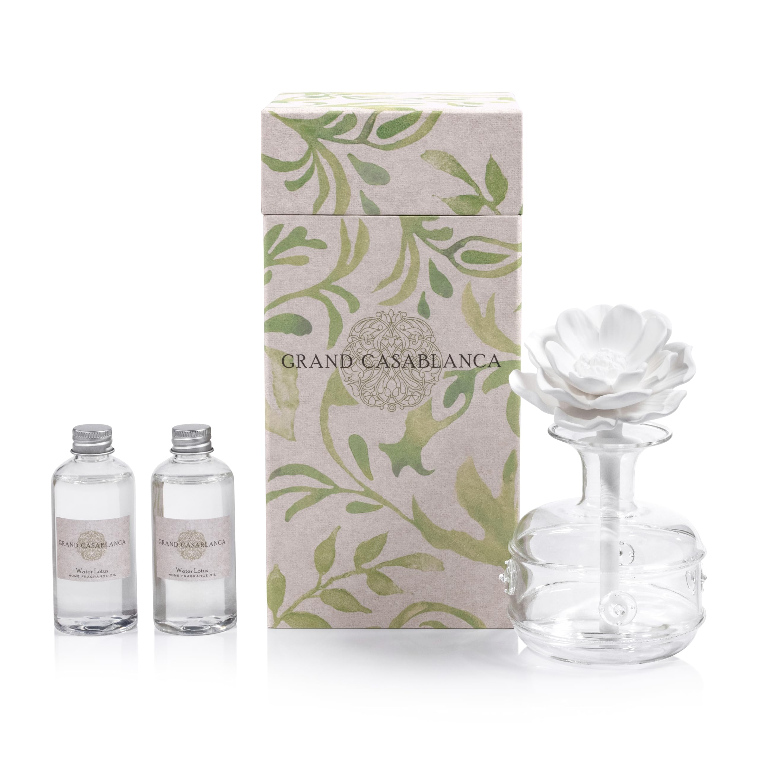 Amazon.com: Zodax Water Lotus Grand Casablanca Porcelain Diffuser