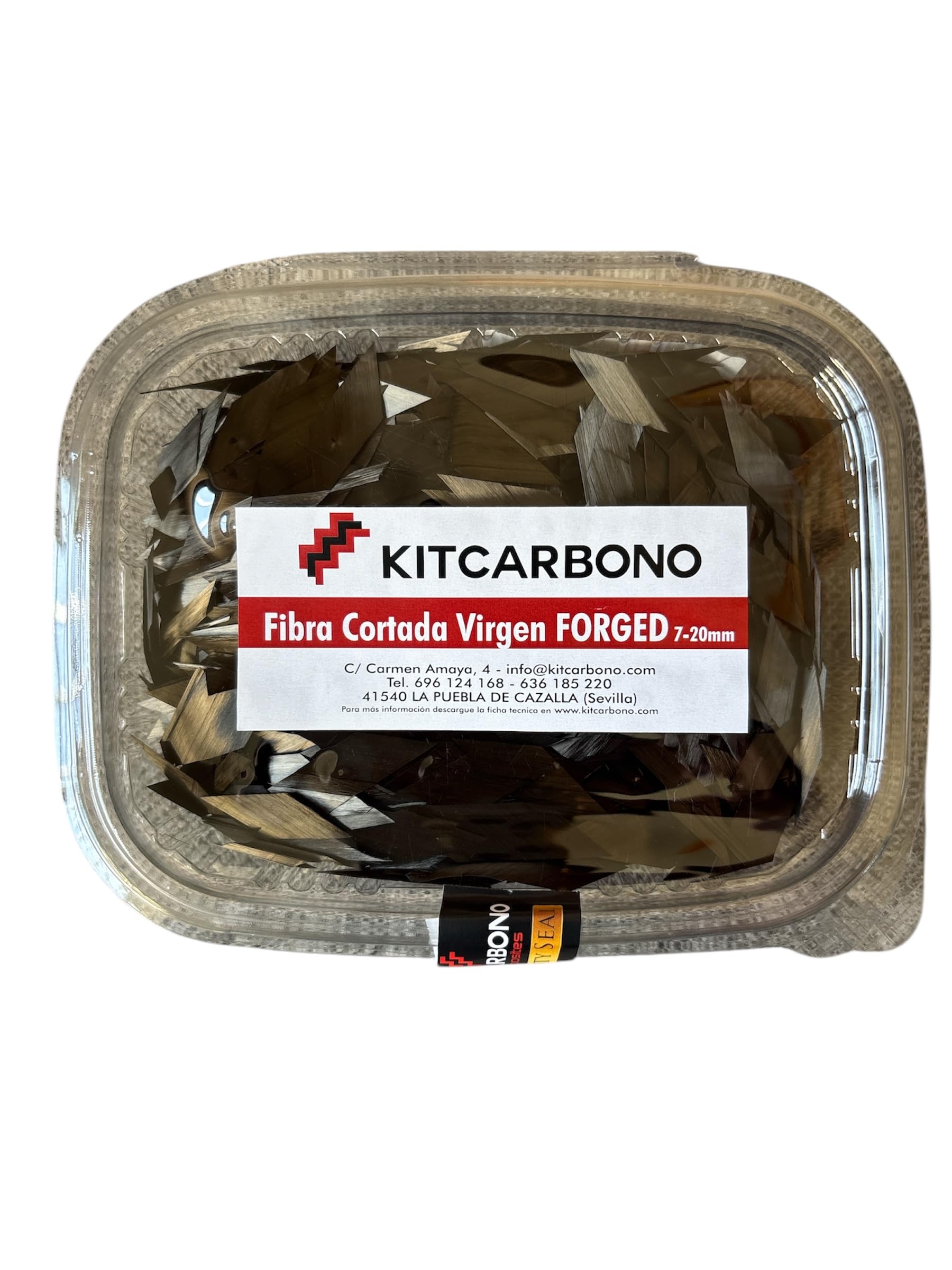 Fibra Carbono Forjado Profesional Virgen SpreadTow Diamante 20mm 150gr forged carbon diamond