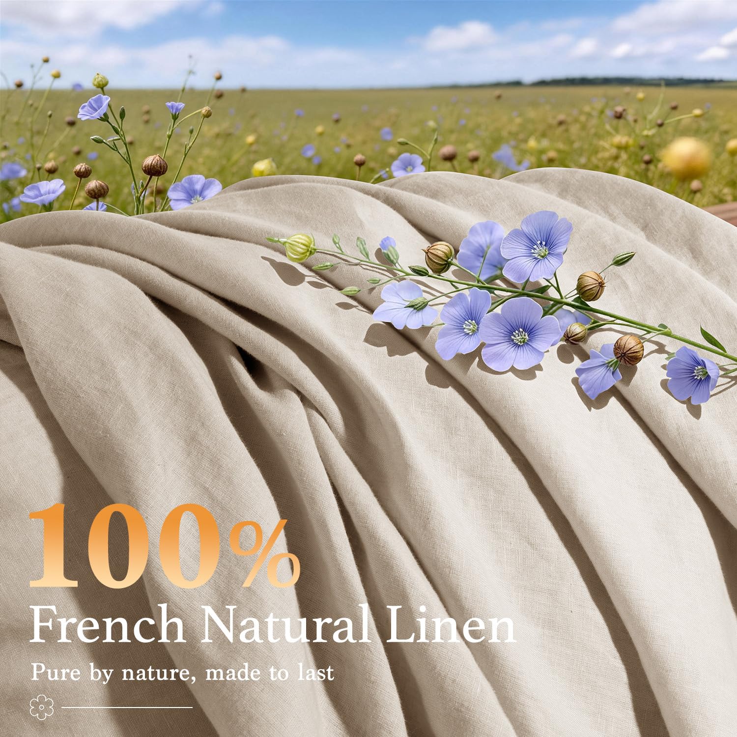 100 Linen Sheets Queen: 5 Picks for 2026 3 Shilucheng 100% French Linen Sheets - Queen Size Bed Sheets - product photo