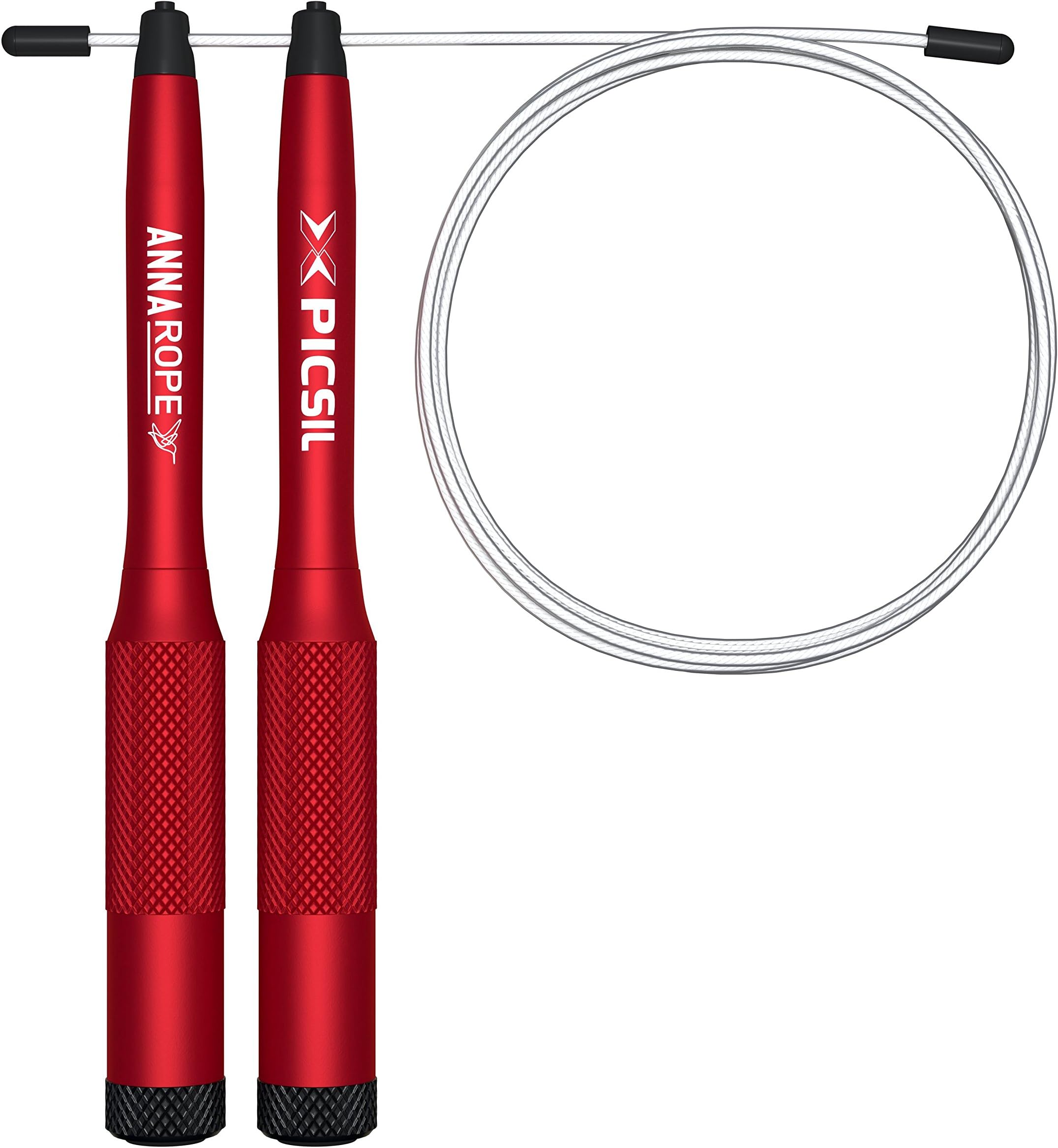 PICSIL Anna Professional Weighted Jump Rope, Skipping Rogue for Double Unders, Cross Training, Boxing, Fitness, Easy Set Up, No Tools Needed, Weights Not Included