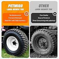 Vista 5 de Neumáticos de cortacésped de 20 x 8-8 con llanta (chavetero de 3/16 pulgadas), reemplazan neumáticos de césped de goma natural 20 x 8.00-8