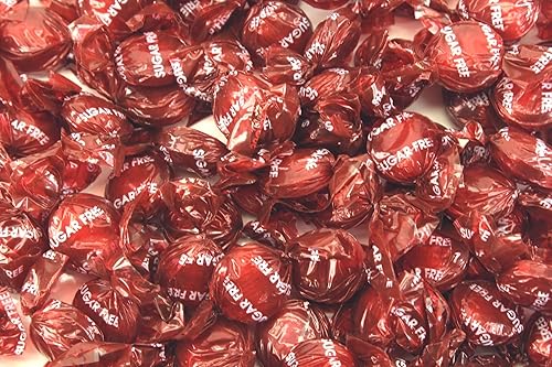 Planet Sweets Caramelo duro con botones de canela sin azúcar, 1.5 libras, caramelos a granel envueltos individualmente en discos kosher