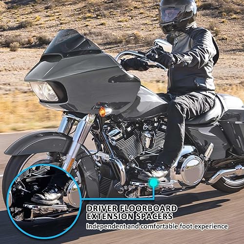 Miniatura 4 de Wsays Espaciadores de extensión de suelo de 1 pulgada, kit de extensores de suelo compatible con Harley Touring Electra Street Road Glide Road King