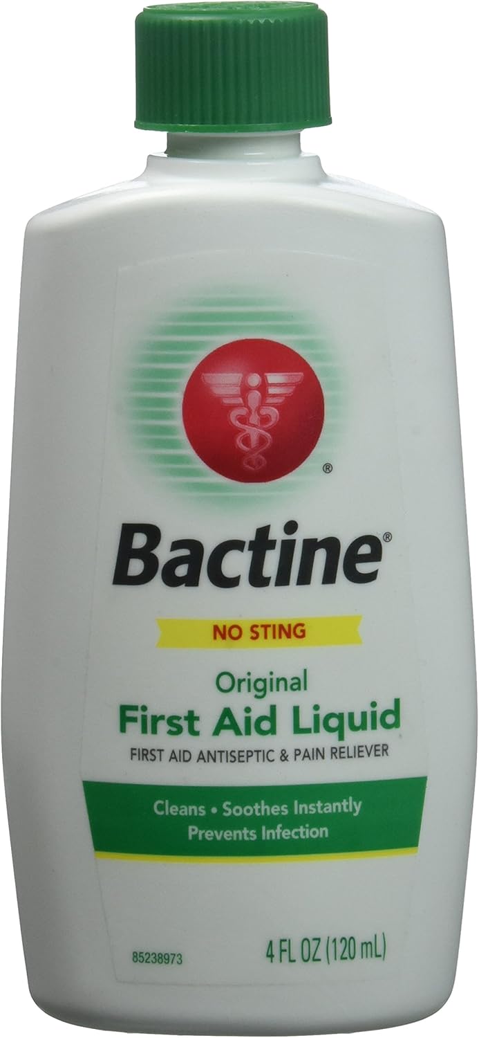 Special Pack of 5 BACTINE First AID Liquid 4 oz Health