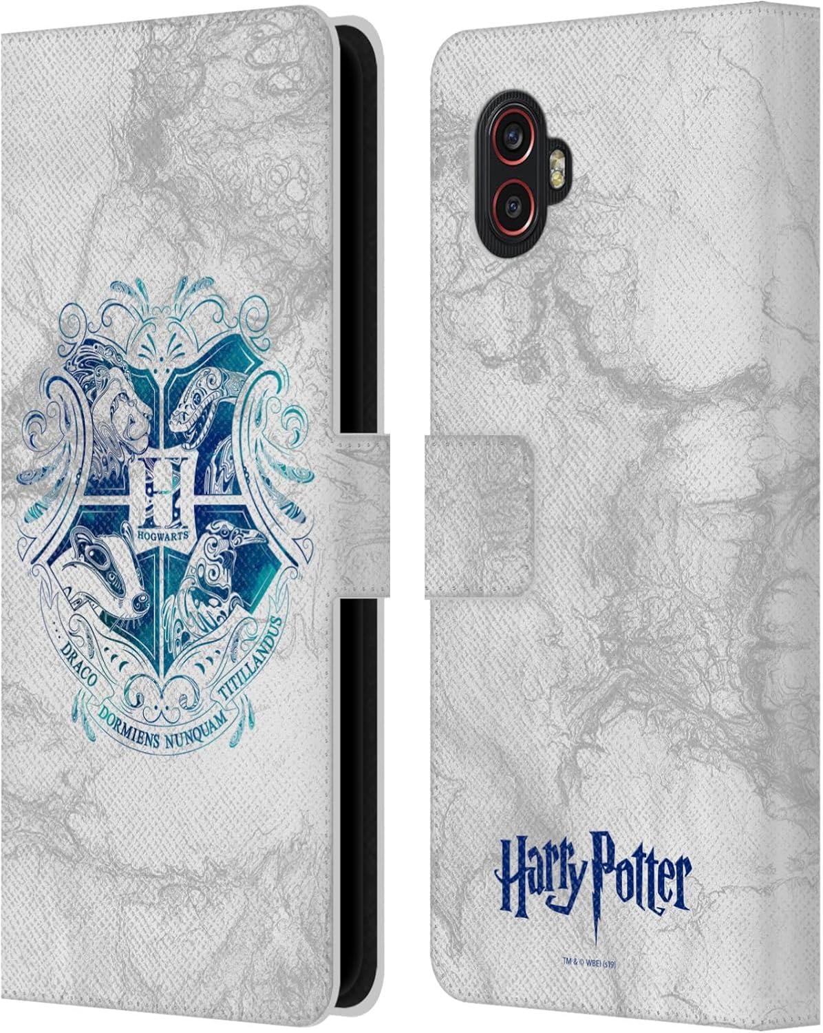 Head Case Designs Officially Licensed Harry Potter Hogwarts Aguamenti Deathly Hallows IX Leather Wallet Case Compatible with Samsung Galaxy Xcover6 Pro/Pro2