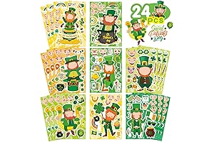 24 Sheets St Patrick's Day Stickers: Expressing Green, Lighthearted Festivity