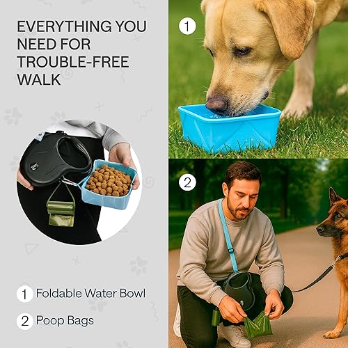 Miniatura 7 de Correa retráctil para perros pequeños de hasta 33 libras  10 pies de largo manos libres plomo para perros  Correa reflectante resistente para