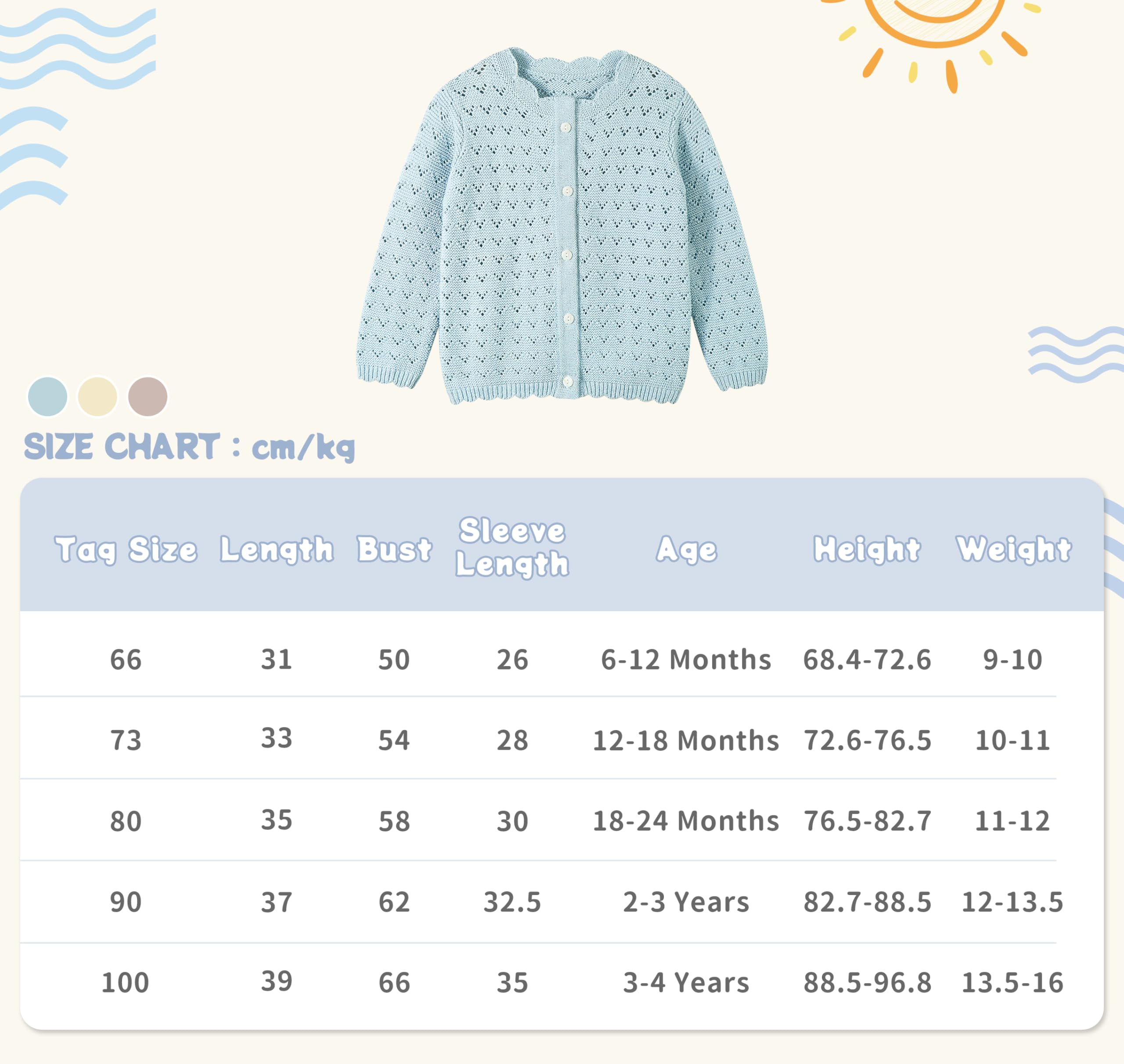 Miipat Bébé Fille Pulls en Tricot Tout-Petit Enfant Creux Tricot Cardigans à Manches Longues Bouton Manteau Pull Automne Hiver Vêtements pour Bébé Fille 6 Mois-4 Ans
