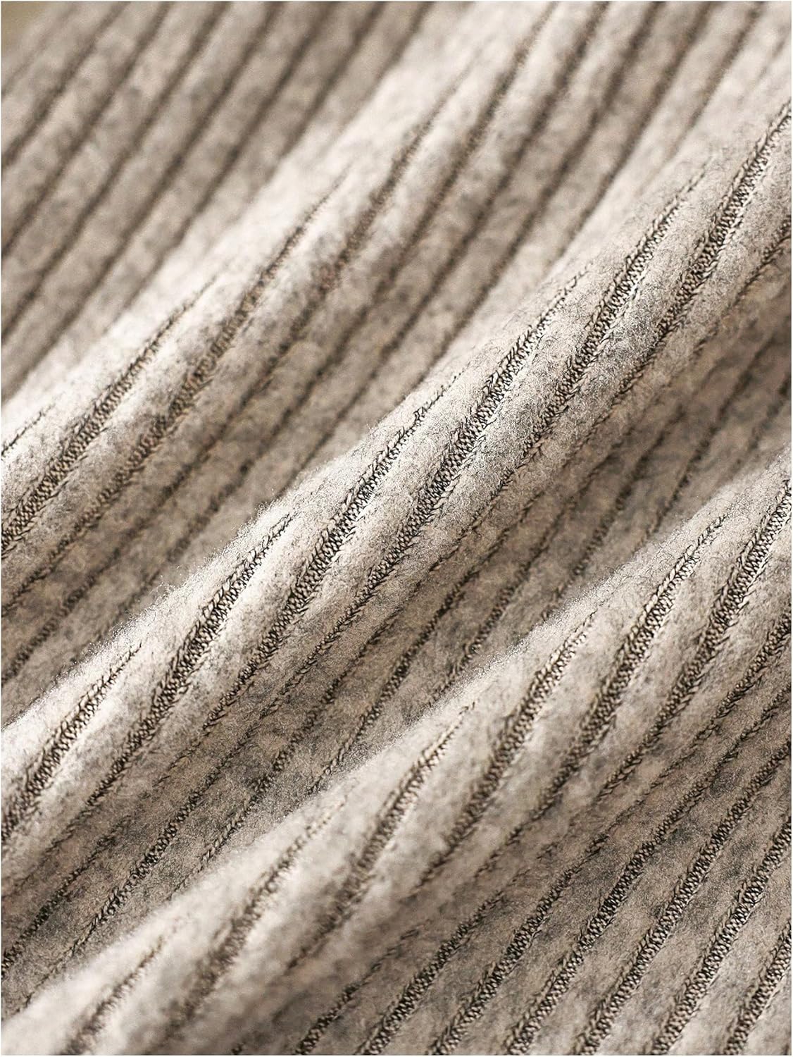 Women's Button Front Scoop Neck T Shirts Fall Long Sleeve Ribbed Knit Dressy Casual Tops - Image 5