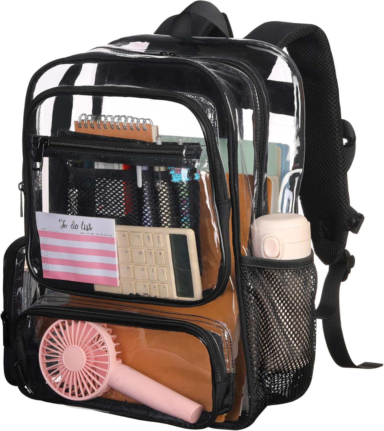 Heavy Duty Clear Backpack - Transparent School Stadium Backpack for Boys, Girls, Men & Women - Image 7