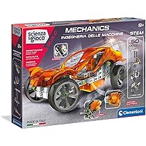 Clementoni – 13940 – Laboratorio di Meccanica – Ingegneria delle Macchine – Set di Gioco Educativo per Scoprire la Meccanica, Set di Costruzioni per Bambini da 8 Anni