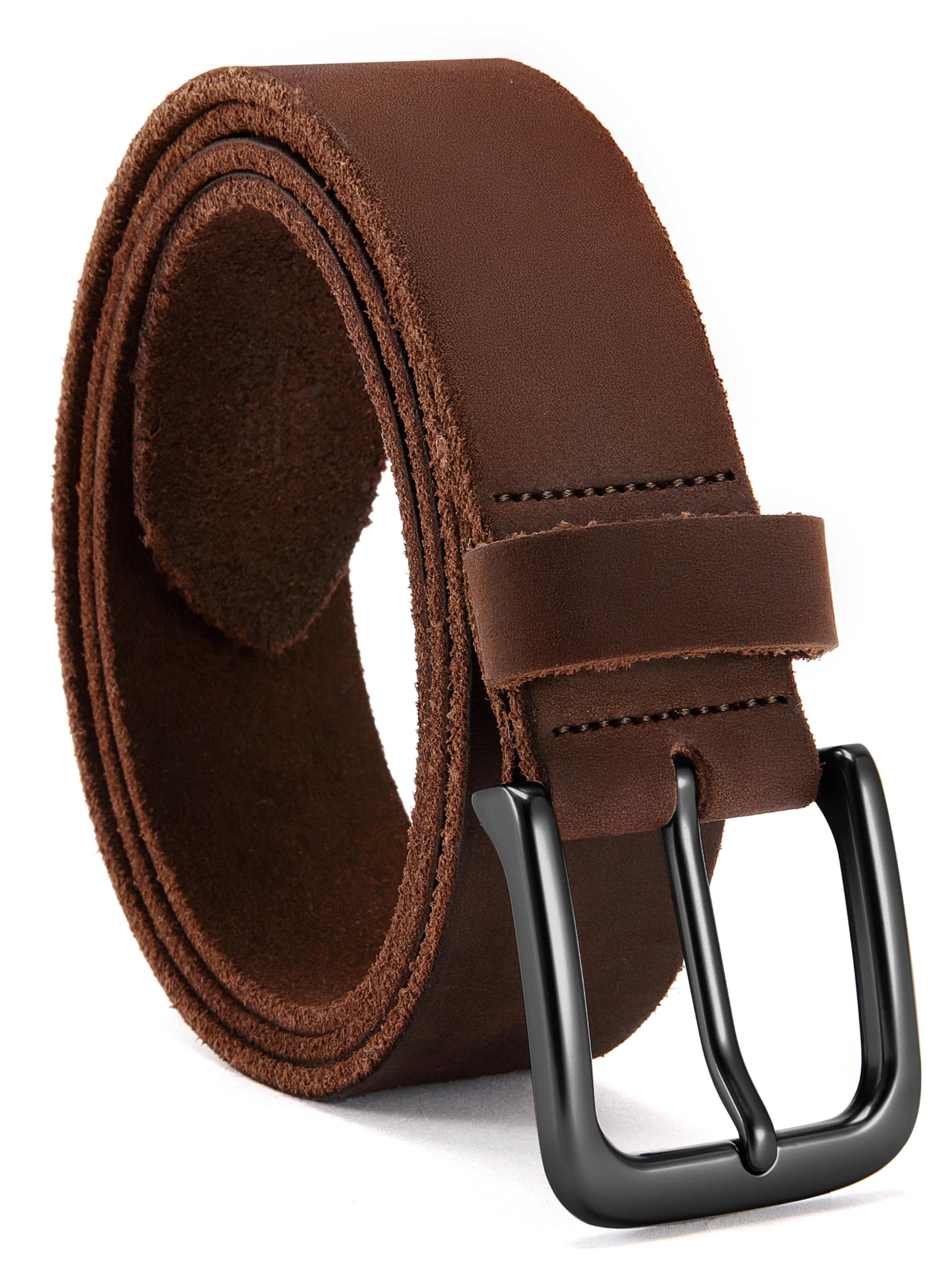 CHAOREN Mens Belts Casual for Jeans - Full-Grain Leather, Durable Cowhide