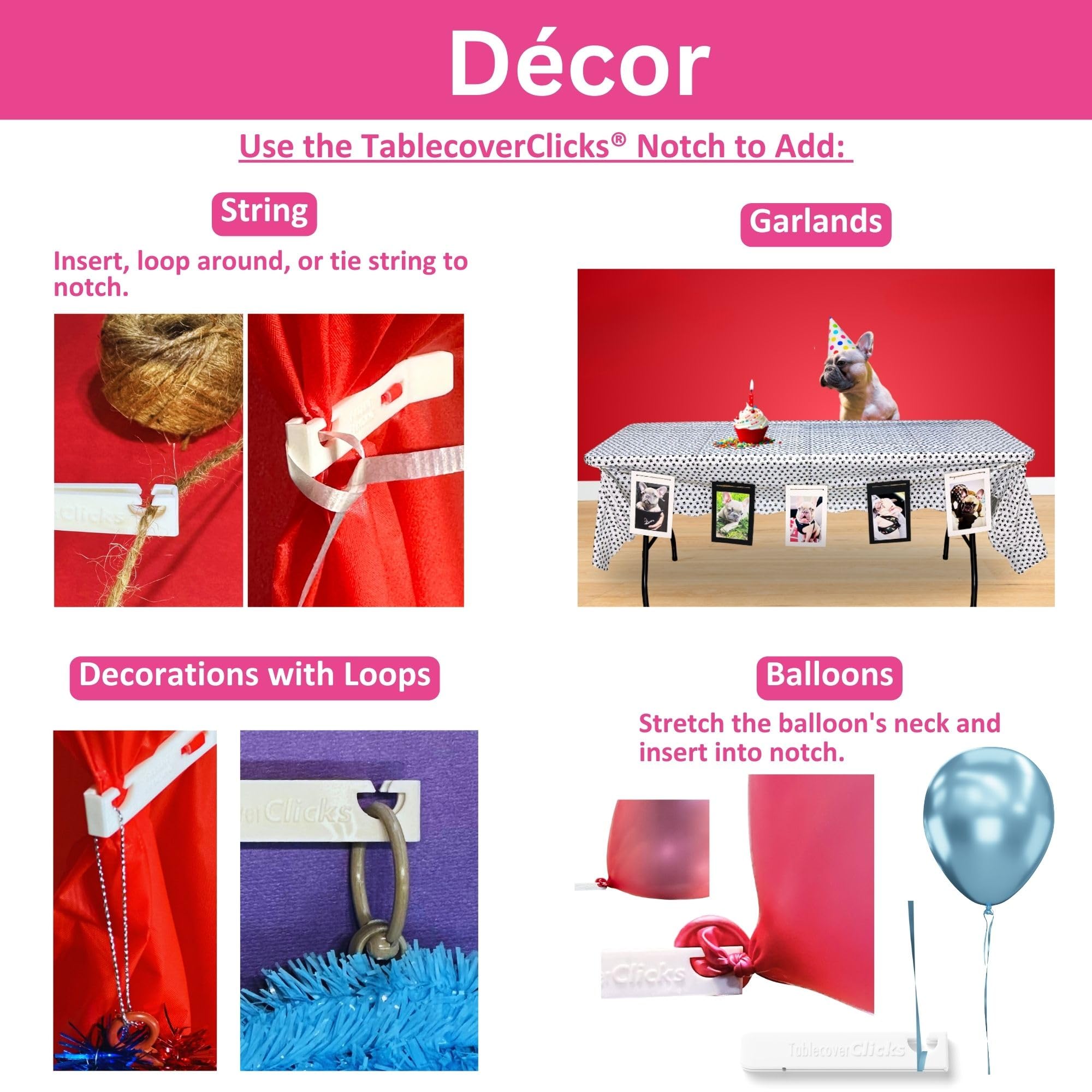 Amazon.com: Table Cover Clicks: 32 Pack of Reusable Tablecloth