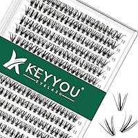 Vista 20 de Extensiones de racimos de pestañas 300 piezas, pestañas individuales 40D 0.07D rizado 11mm, para colocar en casa, bandeja grande de volumen