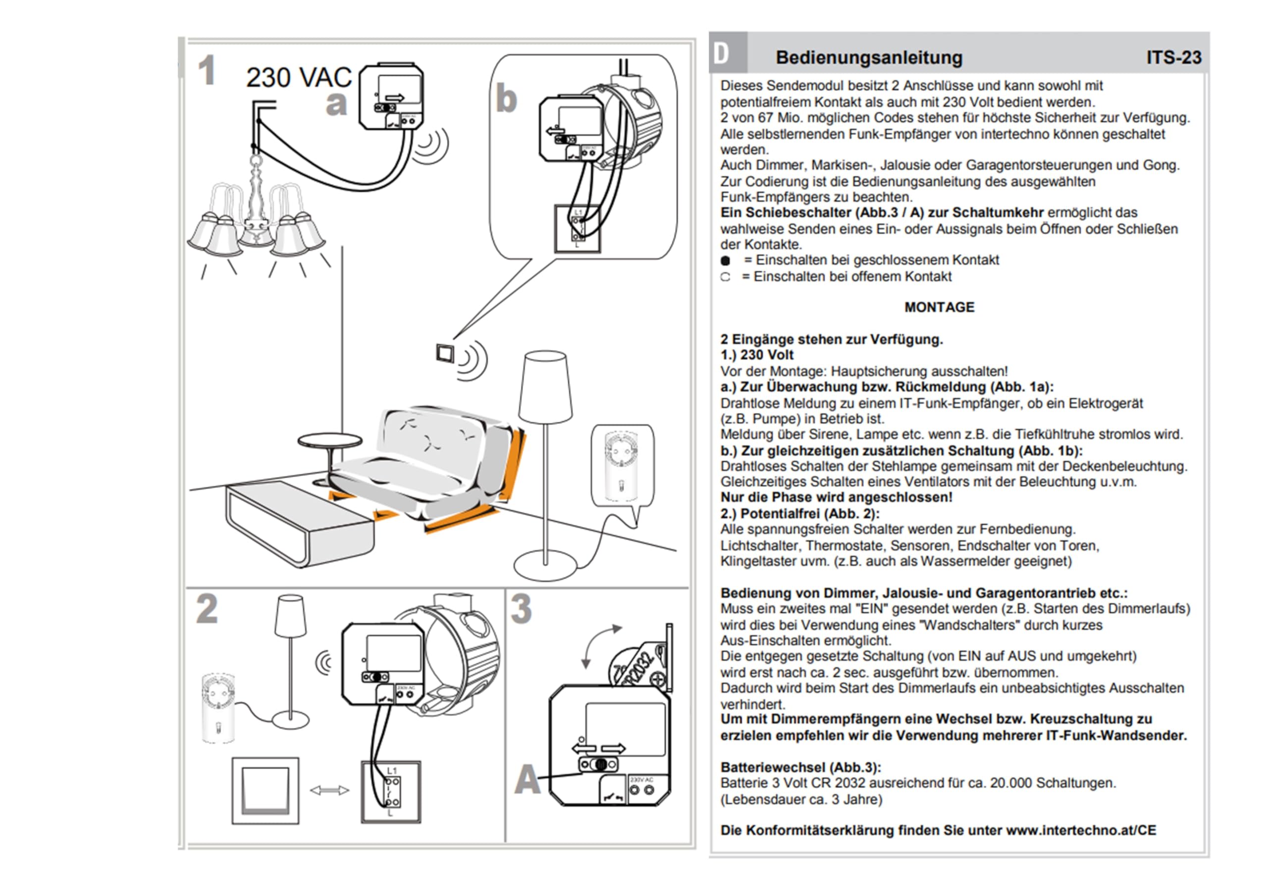 intertechno ITS-23 interruptor eléctrico - Accesorio cuchillo eléctrico