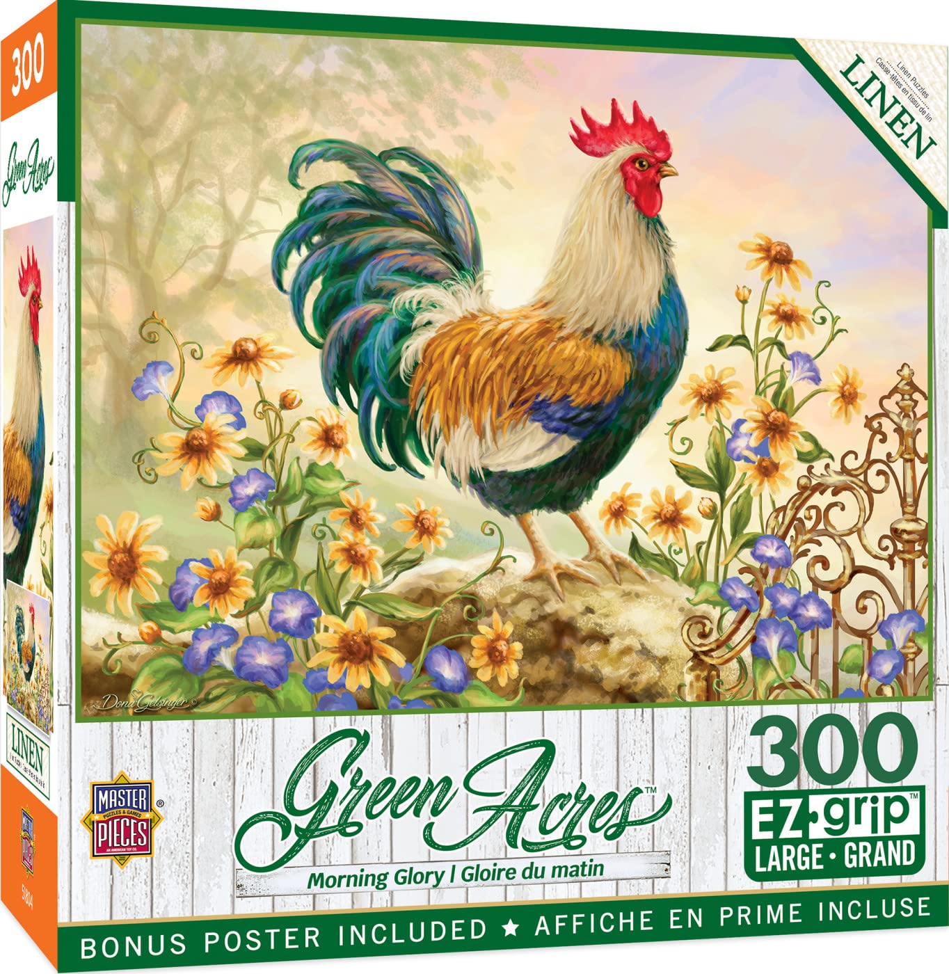 MasterPiecesGreen Acres 300 Puzzles Collection - Morning Glory 300 Piece Jigsaw Puzzle,18" x 24"