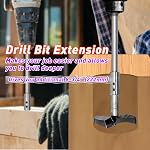 ASNOMY 10 Inch Extra Long Ship Auger Extension Forstner Bit Extension with 1/2" Shank, Accepts 1/2" Shank, 1/2" Hex Drive