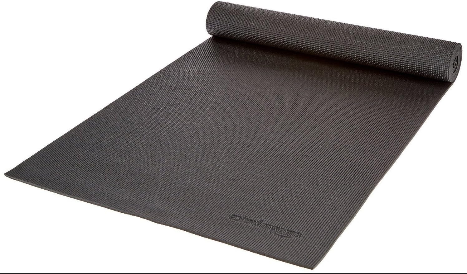 Amazon Basics 1/4-Inch Yoga and Exercise Mat with Carrying Strap, Black