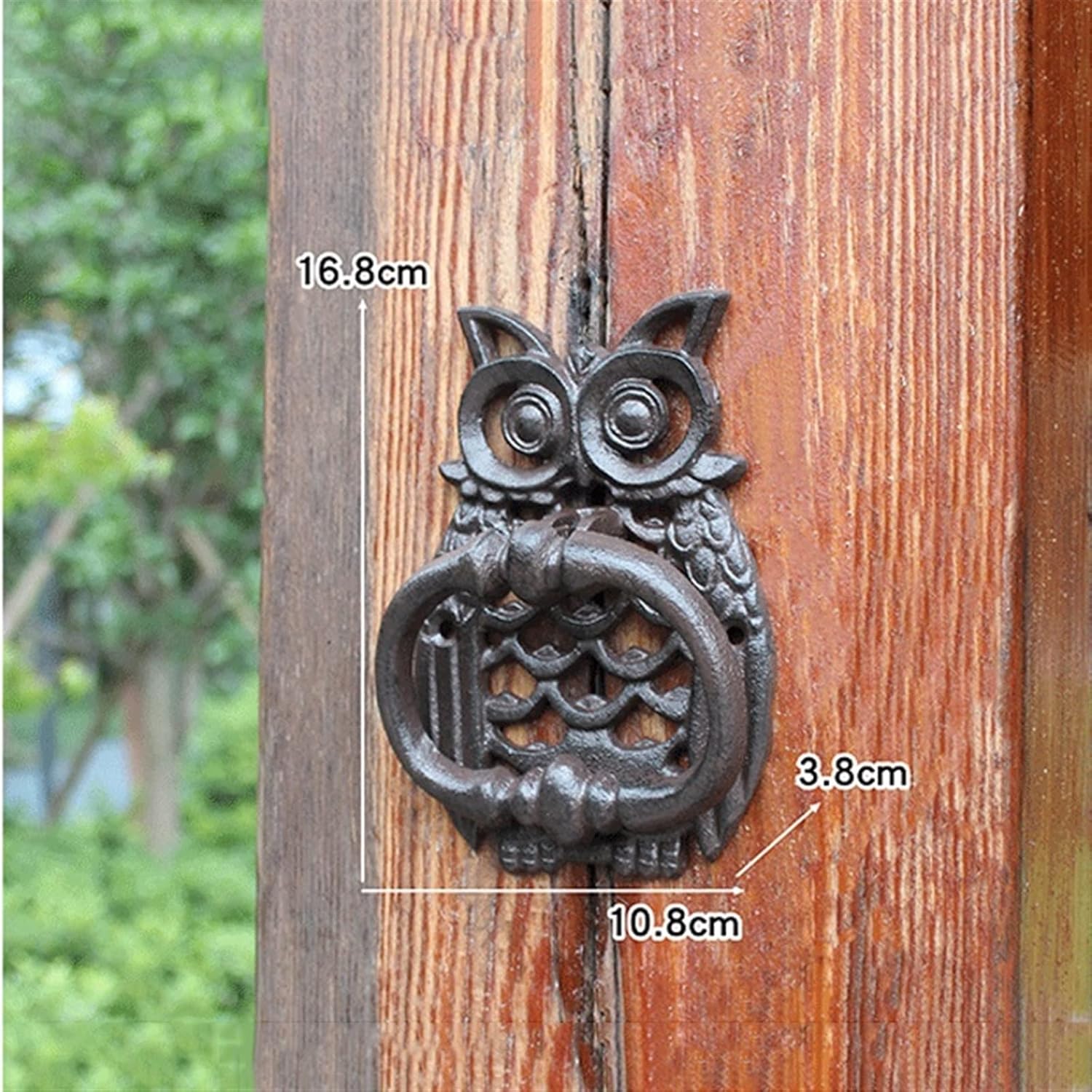 Retro Style Cast Iron Door Ring Iron Art Door Handle Bar Wall Decoration Garden Gate Knocker
