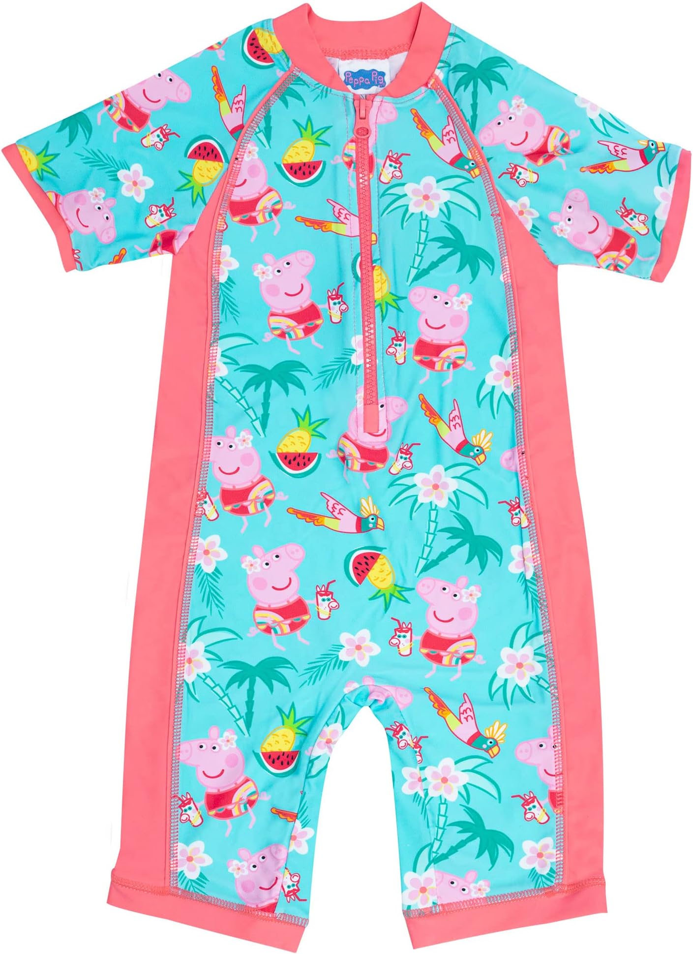 PopgearPeppa Pig Tropical Pattern Swimsuit, Girls, 2-5 Years, Multicoloured, Official Merchandise