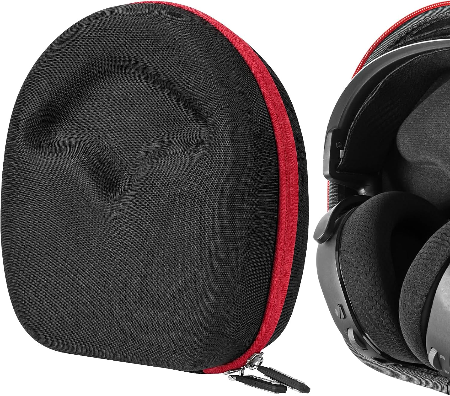 Geekria Shield Headphones Case Compatible with SteelSeries Arctis 9X/9/7X/7/1, Arctis Nova PRO 7P, Replacement Hard Shell Travel Carrying Bag (Dark Grey)