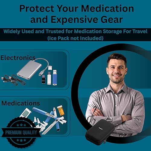 Miniatura 3 de Caseling Hard Case - 9.8” x 5.6”x 2.8” - for Universal Electronics/Accessories EVA Protection Hard Travel Organizer Carrying Bag - Black