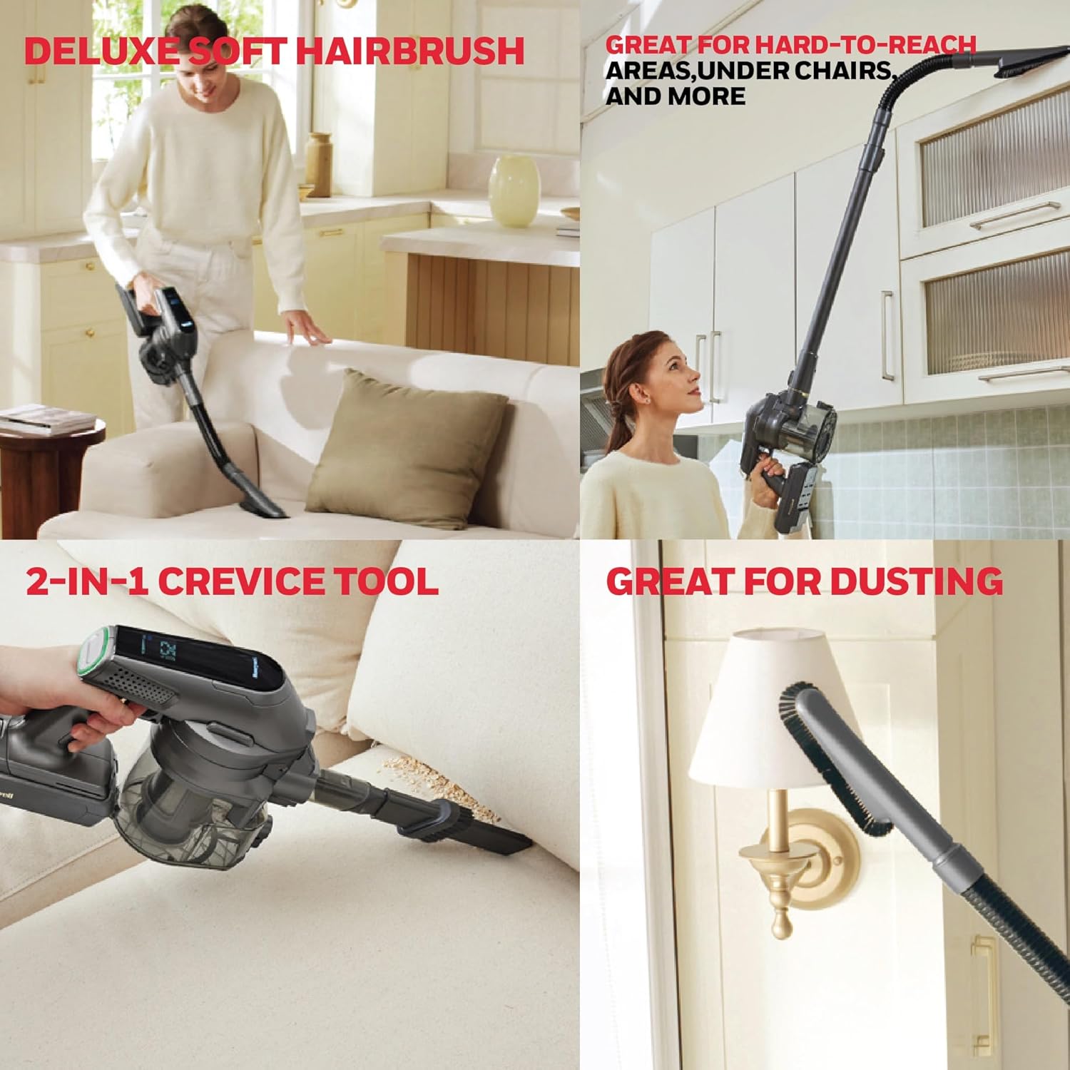 Honeywell VC16 Cordless Vacuum Cleaner, Handheld, + 8 Tools for Better, Easier Cleaning, Dark Silver