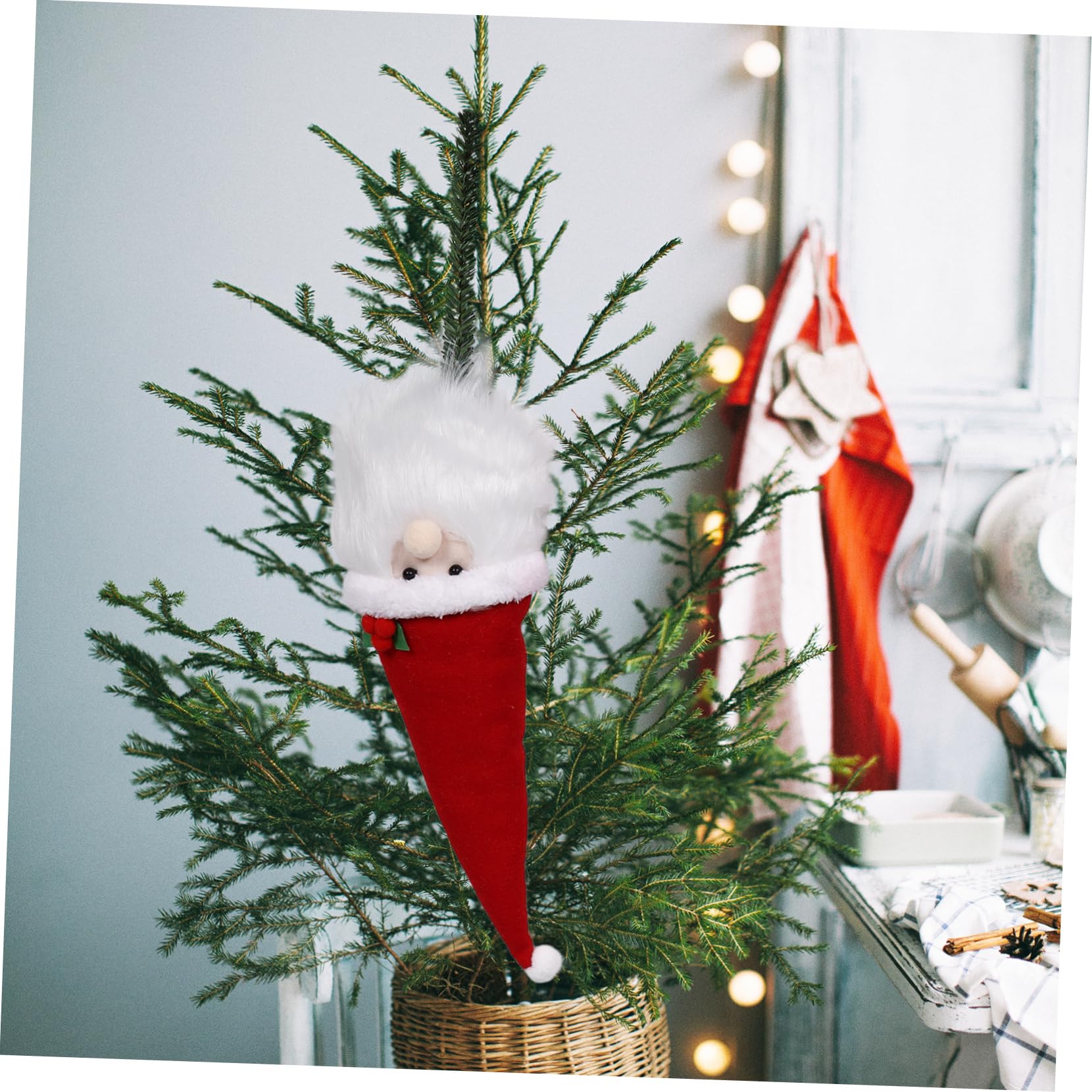 Muñeca Abrazadora del Árbol De Navidad Creativa Adornos Colgantes De Peluche para Árbol De Navidad Decoración Colgante para Fiesta De