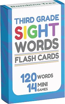 Sight Words Flash Cards 3rd Grade - 120 High Frequency Words from Dolchs and Frys Lists for 8-9 Years