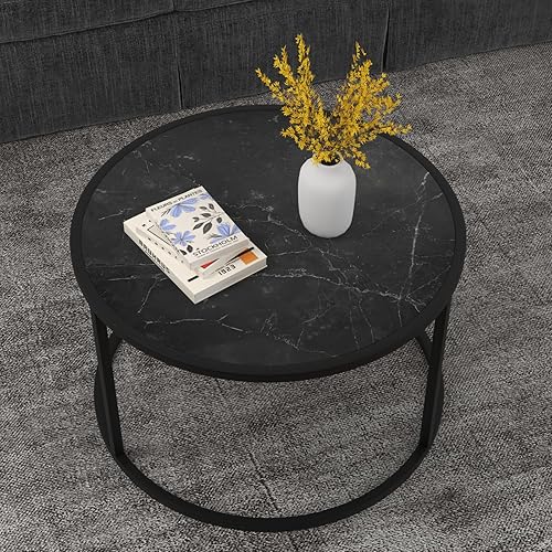 SAYGOER Colección de ahorro 1 mesa auxiliar rectangular y 1 mesa de centro redonda