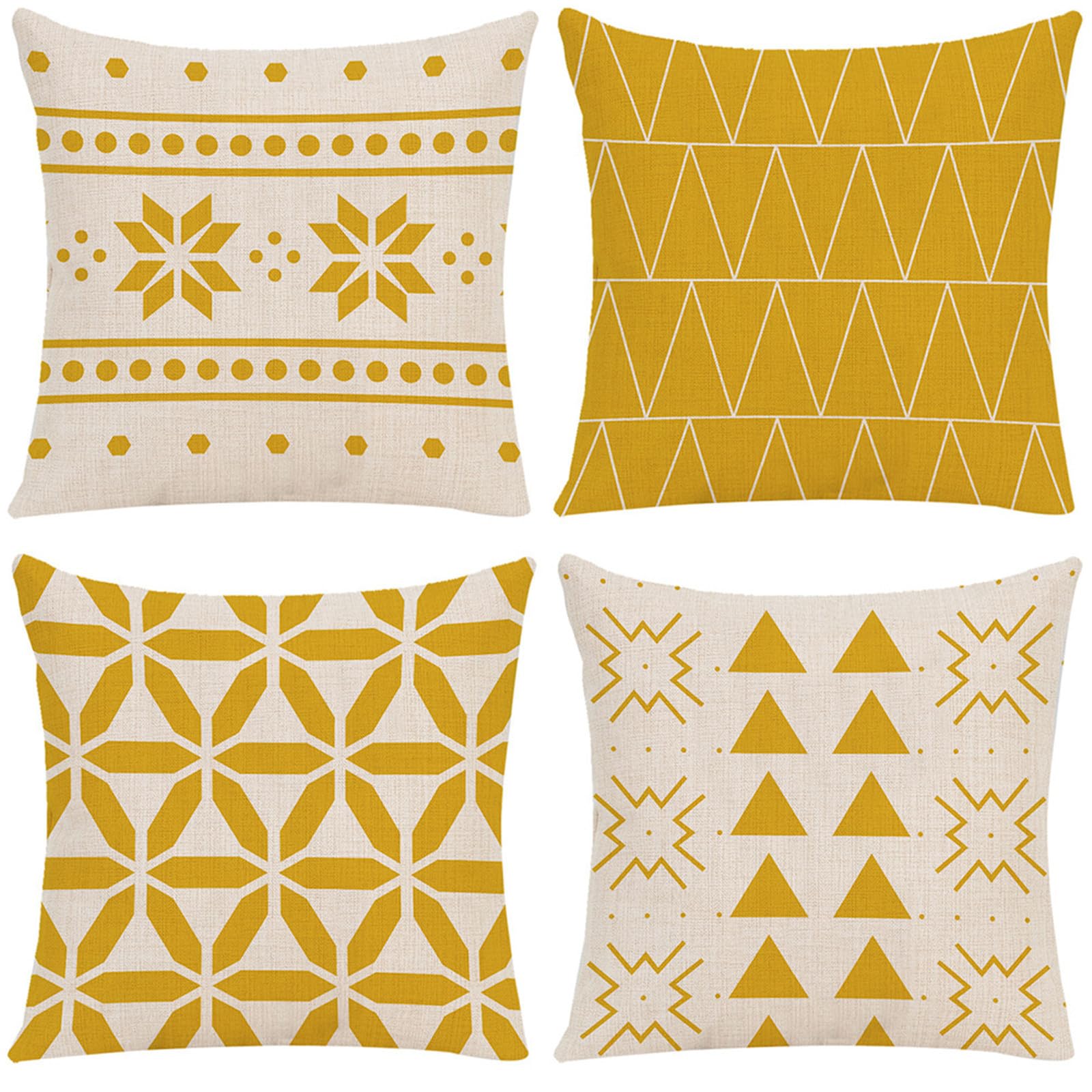 Taie d'oreiller décoration lin amovible contre les coussins de canapé ternes