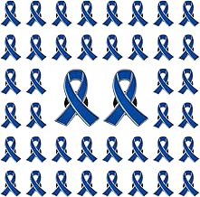 CRAFFANCY Lot de 50 Broches en Forme de Ruban Pins Broches Sensibilisation au cancer en émail avec bouchon en silicone pour Homme ou Femme