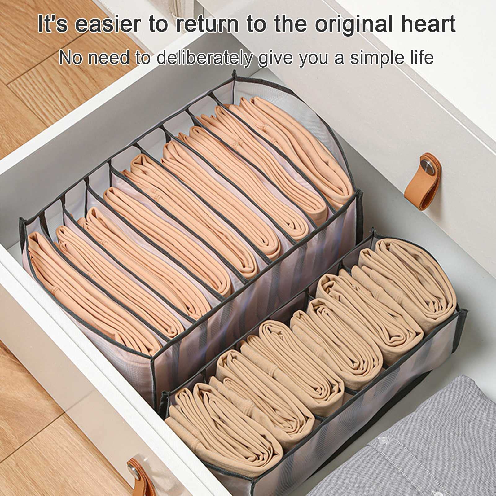 Hohe Qualität 6pc Set Jeans Fachs Aufbewahrungsbox, Schrank Kleidung Schublade Mesh Trigation Box, Schubladenteiler, Kann den Hausorganisator gewaschen, Platz sparen